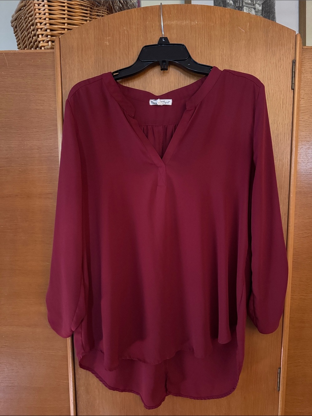 Blouse by About a Girl Deep Wine Red
